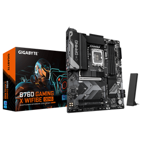 Placa de Baza GIGABYTE B760 GAMING X WIFI6E GEN5 LGA1700, 4x DDR5, 1x DP 1x HDMI, 1x PCIE 5.0 x16 2x PCIE 3.0 x16, 3x M.2, 4x SATA 6GB/s, ATX
