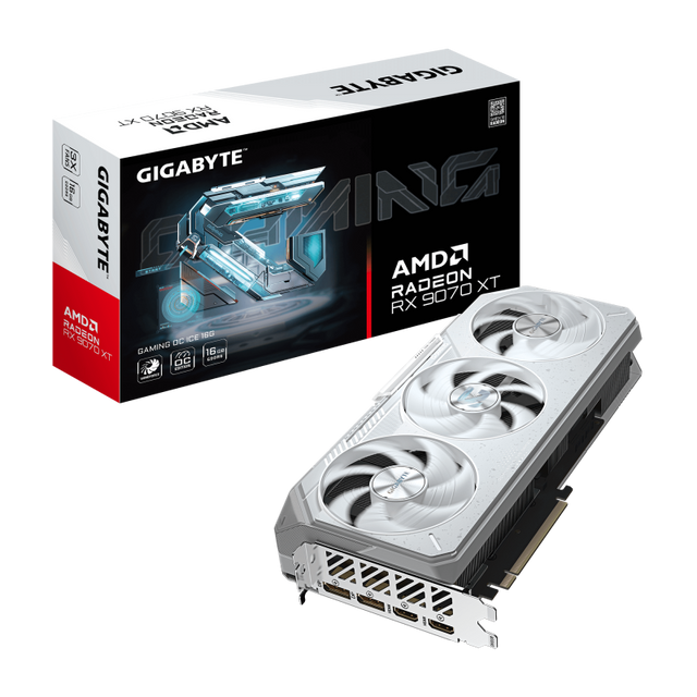 Placa de baza GIGABYTE GEFORCE RADEON RX 9070XT GM OC ICE