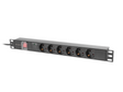Unitate distributie alimentare PDU 19", 1U, 10A, 6 prize , negru, C14