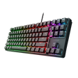 Tastatura gaming mecanica cu fir Trust GXT 864 Cada TKL, iluminare, swithc tactile Huano, numar taste 87, negru