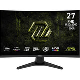 Monitor Gaming MSI MAG 275CF X24, 27", 1920 x 1080 pixeli, Black, 2 ani Garantie