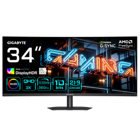 Monitor Consumer GIGABYTE MO34WQC36, 34", 3440 x 1440 pixeli, Black