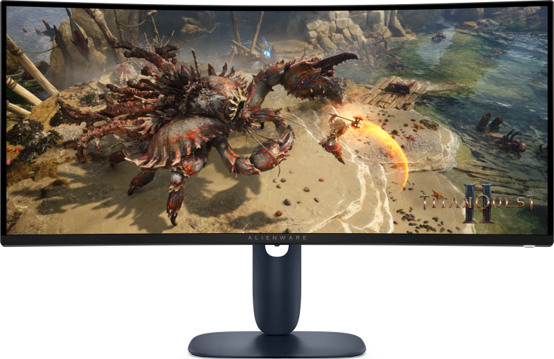 Monitor Gaming Alienware AW3425DWM, 34", 3440 x 1440 pixeli, Black, Blue, 3 ani Garantie