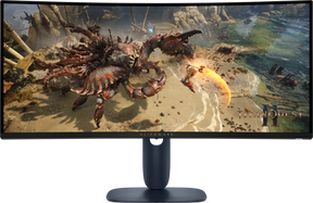 Monitor Gaming Alienware AW3425DWM, 34", 3440 x 1440 pixeli, Black, Blue, 3 ani Garantie