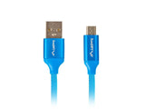 Cablu USB Micro(M)  USB-A(M) 2.0 1,8 m albastru Premium QC 3.0