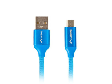 Cablu USB Micro(M)  USB-A(M) 2.0 1,8 m albastru Premium QC 3.0