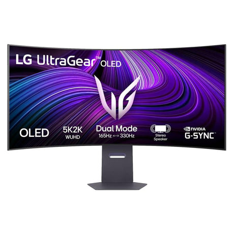 Monitor LG 44.5" 45GX950A-B.AEU, Curvature: 800R, Diagonal (inch): 44.5, Diagonal (cm): 113, Aspect ratio: 21:9, Panel: OLED, Resolution: 5120x2160, Refresh Rate: 165Hz, Response time GtG: 0.03ms, Brightness (max): 275 cd/m², Contrast (static) : 1.5M:1, Viewing angle: 178/178, Color Gamut Type