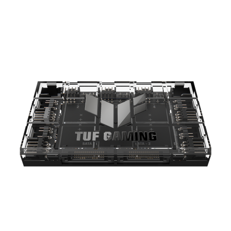ASUS TUF Gaming ARGB PWM Fan Hub. Type: Fan controller, Product colour: Black, Fan connector: 4-pin. Width: 115 mm, Depth: 69 mm, Height: 17.7 mm