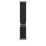 49mm Black Alpine Loop - Medium - Natural Titanium Finish
