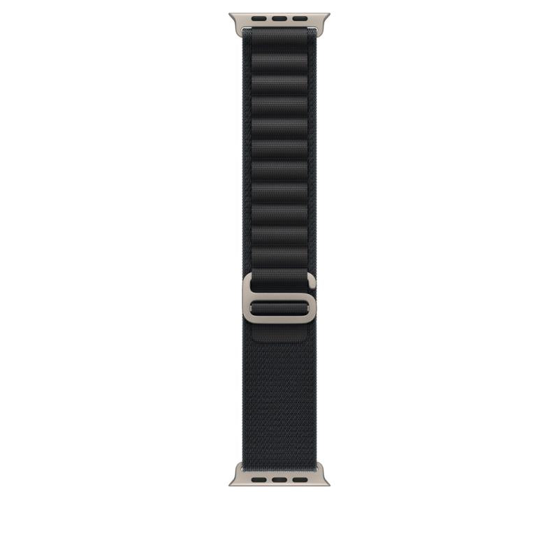49mm Black Alpine Loop - Medium - Natural Titanium Finish