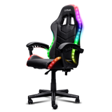 Scaun gaming Trust GXT 704 Roniq RGB, 5 roti, gas lift clasa 3, ajustabil pe inaltime, material PU leather, greutate maxima suportat 110 kg, negru
