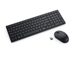 Kit Wireless tastatura si mouse DELL KM555, Negru