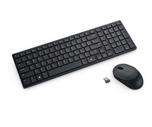 Kit Wireless tastatura si mouse DELL KM555, Negru