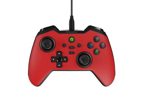Controller cu fir Genesis Mangan 300, tip Analog/Digital, interfata USB, numar butoane 19, lungime cablu 200 cm, compatibilitate PC, ROG Ally, Nintendo Switch, Steam Deck, rosu