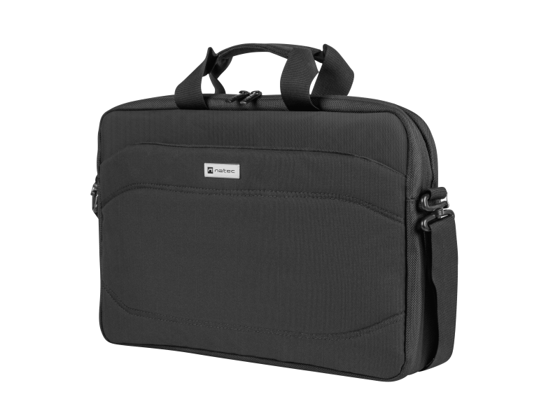 Geanta laptop Natec Nanger, compatibilitate dimensiune laptop 15.6", 1 compartiment, material Polyester 900D, Polyester 1680D,negru