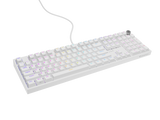 Tastatura gaming mecanica cu fir Genesis Thor 404, iluminare RGB, switch Linear, switch model Gateron Yellow Pro, numar taste 107, 11 butoane multimedia, lungime cablu 1.8m, dimensiuni 439 x 133 x 41 mm, alb