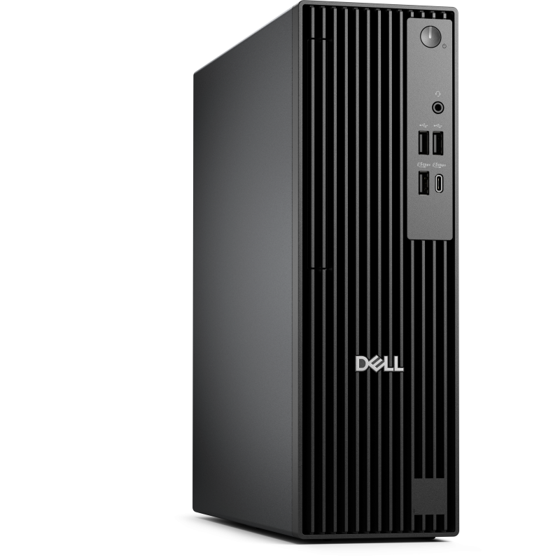 Dell Pro Slim (QCS1250), desktop slim chassis with TPM, 180W Bronze PSU, ENERGY STAR Qualified, EPEAT Silver with Climate+, Intel Core Ultra 5 235 processor (13 TOPS NPU, 14 cores, up to 5.0 GHz), Integrated Graphics, 8GB: 1 x 8 GB, DDR5, up to 5600 MT/s, non-ECC, 512GB SSD, No Optical Drive, No