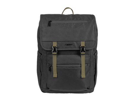 Rucsac laptop Natec Niala Hunter, compatibilitate dimensiune laptop 15.6", 4 compartimente, capacitate 18L, material 100% recycled p olyester, negru/verde