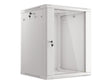 Dulap rack 19" perete 15U / 600x600 (flat pack) cu ușă din sticlă, gri  V2