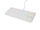 Tastatura gaming mecanica cu fir Genesis Thor 230 TKL, iluminare RGB, switch Linear, switch model Outemu Red, numar taste 87, 11 butoane multimedia, lungime cablu 1.6m, dimensiuni 363 x 155 x 39 mm, alb