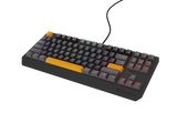 Tastatura gaming mecanica cu fir Genesis Thor 230 TKL, iluminare RGB, switch Linear, switch model Outemu Red, numar taste 87, 11 butoane multimedia, lungime cablu 1.6m, dimensiuni 363 x 155 x 39 mm, gri