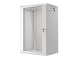 Dulap rack 19" perete 18U / 600x450 (flat pack) cu ușă din sticlă, gri  V2
