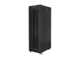 Cabinet rack Lanberg 19" 42U/800X1200, Self-assembly, RAL9004, greutate 139 kg, negru