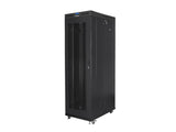 Cabinet rack Lanberg 19" 42U/800X1200, Self-assembly, RAL9004, greutate 139 kg, negru