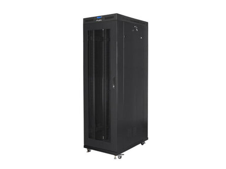 Cabinet rack Lanberg 19" 42U/800X1200, Self-assembly, RAL9004, greutate 139 kg, negru