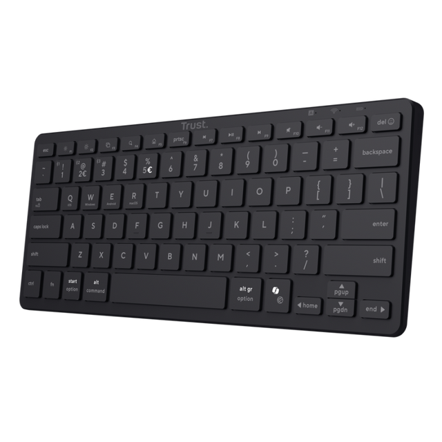 Tastatura Trust Nado 2 Wireless, 13 taste media, material ABS, negru