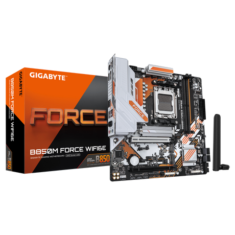 Placa de Baza GIGABYTE B850M FORCE WIFI 6E, 2x DDR5, 1x HDMI, 1x DP, 1x PCIE x16, 1x PCIE 4.0 x16, 3x M.2, 4x SATA 6GB/s, mATX