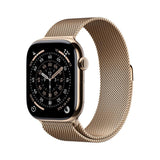 Apple Watch Series 11 GPS + Cellular 46mm Gold Titanium Case with Gold Milanese Loop - M/L