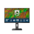 Monitor Philips 31.5" 32B1N3800/00, Diagonal (inch): 31.5, Diagonal (cm): 80, Aspect ratio: 16:9, Panel: LCD VA, Resolution: 3840x2160, Refresh Rate: 60Hz, Response time GtG: 4ms, Brightness (max): 350 cd/m², Contrast (static) : 3500:1, Contrast (dynamic): 50M:1, Viewing angle: 178/178, Color Gamut