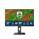 Monitor Philips 31.5" 32B1N3800/00, Diagonal (inch): 31.5, Diagonal (cm): 80, Aspect ratio: 16:9, Panel: LCD VA, Resolution: 3840x2160, Refresh Rate: 60Hz, Response time GtG: 4ms, Brightness (max): 350 cd/m², Contrast (static) : 3500:1, Contrast (dynamic): 50M:1, Viewing angle: 178/178, Color Gamut