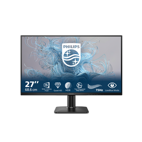 Monitor Philips 27" 27E2N1500L/00, Diagonal (inch): 27, Diagonal (cm): 68, Aspect ratio: 16:9, Panel: IPS, Resolution: 2560x1440, Refresh Rate: 75Hz, Response time GtG: 4ms, Brightness (max): 300 cd/m², Contrast (static) : 1000:1, Contrast (dynamic): Mega Infinity DCR, Viewing angle: 178/178, Color