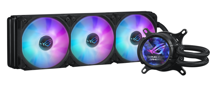 Cooler CPU ASUS ROG Strix LC III 360 ARGB LCD BLACK 3x Fan Slots 120mm, Speed: 800-2200 RPM, 36dB, Intel: LGA 1700, 1200, 115x, AMD: AM5,AM4