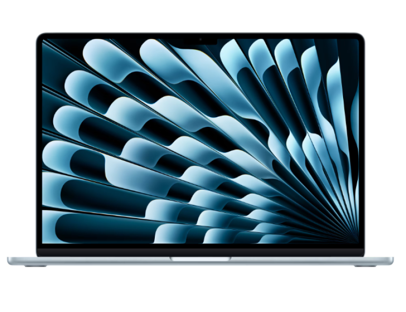 MacBook Air 15.3" Retina/Apple M4 (CPU 10-core, GPU 10-core, NeuralEngine 16-core)/16GB/256GB - Sky Blue - US English (2025) (CTO from MC7A4RO/A)