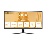 Monitor Gaming AOC CU34B3E, 34", 3440 x 1440 pixeli, Black, 3 ani Garantie