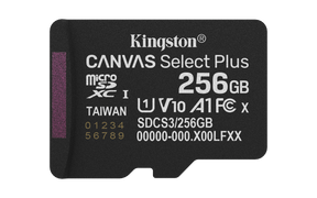 Card de Memorie MicroSDXC Kingston,256GB,Canvas Select Plus,Fara Adaptor