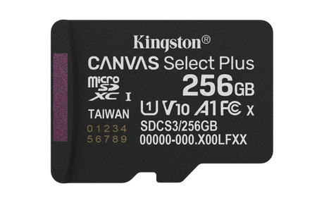 Card de Memorie MicroSDXC Kingston,256GB,Canvas Select Plus,Fara Adaptor
