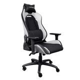 Scaun gaming Trust GXT 714B Ruya Comfortable, roti, ridicare pe gaz clasa 4, adjustabil pe inaltime, material plastic + PU leather, greutate maxima suportata 150 kg, negru/alb