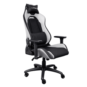 Scaun gaming Trust GXT 714B Ruya Comfortable, roti, ridicare pe gaz clasa 4, adjustabil pe inaltime, material plastic + PU leather, greutate maxima suportata 150 kg, negru/alb