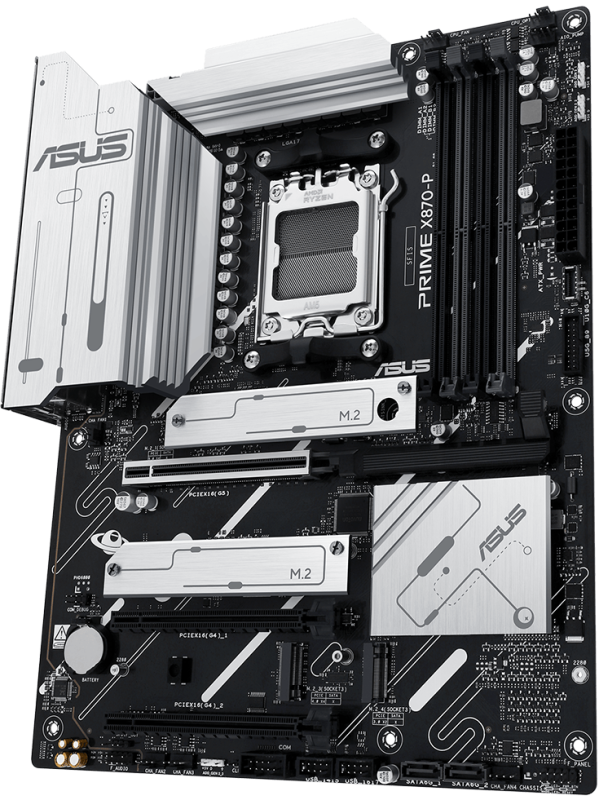 Placa de Baza ASUS PRIME X870-P AM5, 4x DDR5, 1x HDMI 2x USB4, 1x PCIE 5.0 x16 3x PCIE 4.0 x16, 4x M.2, 2x SATA 6GB/s, ATX