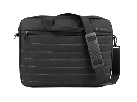 Geanta laptop Natec Taruca, compatibilitate dimensiune laptop 14.1", 1 compartiment, material Polyester 600D, negru