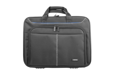 Geanta laptop Natec Doberman, compatibilitate dimensiune laptop 17.3", 2 compartimente, material Polyester 600D, negru