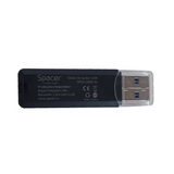 CARD READER extern SPACER, interfata USB 3.0, citeste/scrie: SD, micro SD, Negru