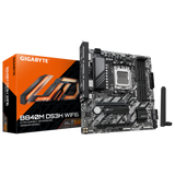 Placa de Baza GIGABYTE B840M DS3H WIFI6 AM5, 4x DDR5, 1x HDMI 2x DP, 1x PCIE 4.0 x16 1x PCIE 3.0 x16, 2x M.2, 4x SATA 6GB/s, mATX
