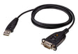 Adapto ATEN UC232AF. Conector 1: USB Type-A, Conector 2: RS-232, Lungime cablu: 1,2 m. Culoarea produsului: Negru