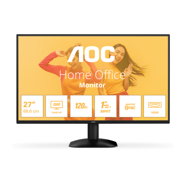 Monitor Consumer AOC Q27B35S3, 27", 2560 x 1440 pixeli, Black, 3 ani Garantie