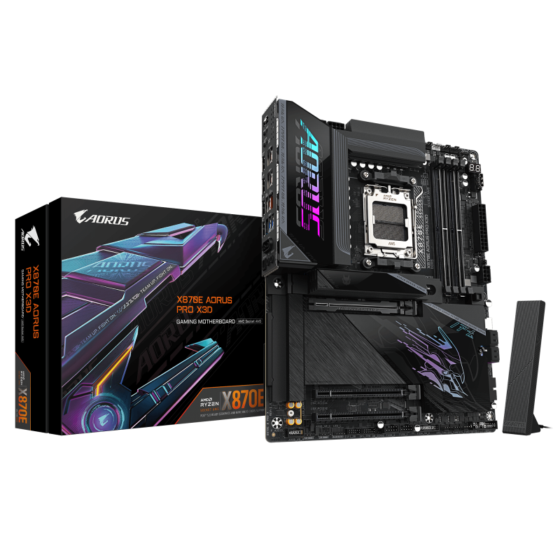 Placa de baza Gigabyte X870E AORUS PRO X3D, Socket AM5, DDR5, ATX